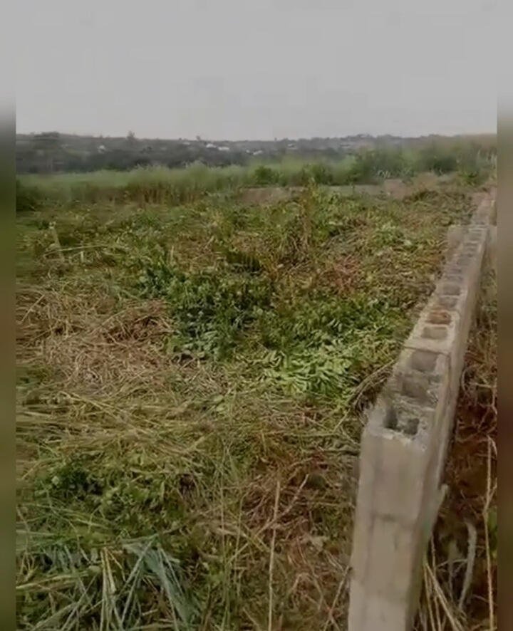 A plot of land with small fence at Folajomi street Isiwu Ikorodu for sale at 1 million naira